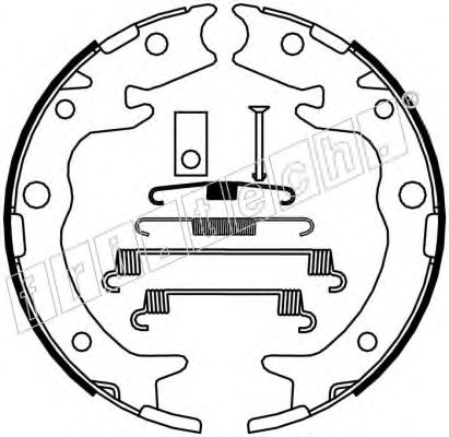 fri.tech. 1044.023K Brake Shoe Set, parking brake
